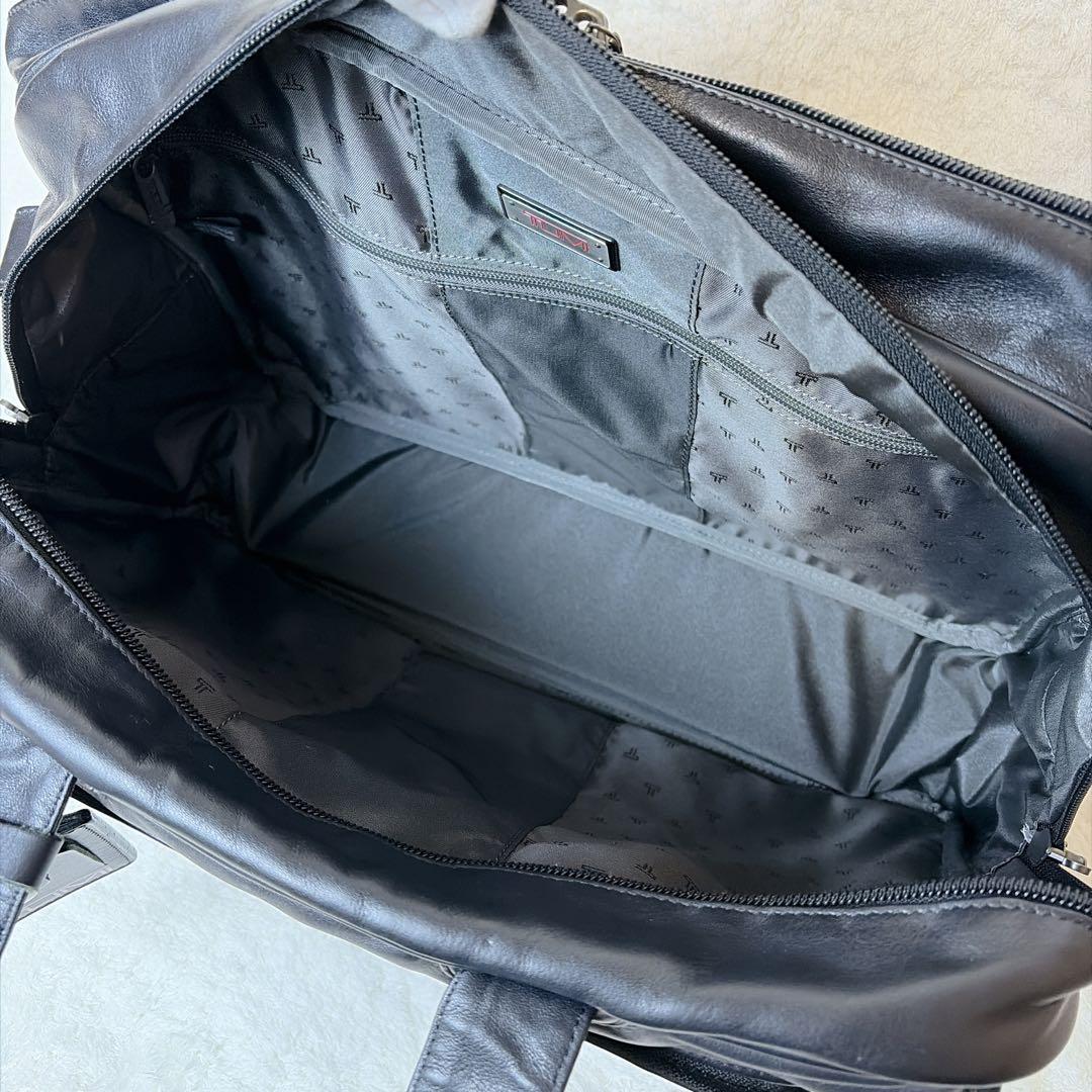 【極美品】 TUMI オールレザー 2way ブリーフケース 2室 大容量 A4