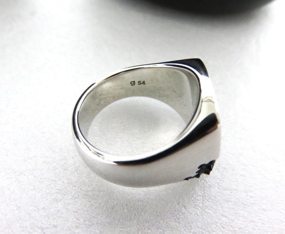 アクセサリー TOM WOOD Cushion Black Molecule Ring 54