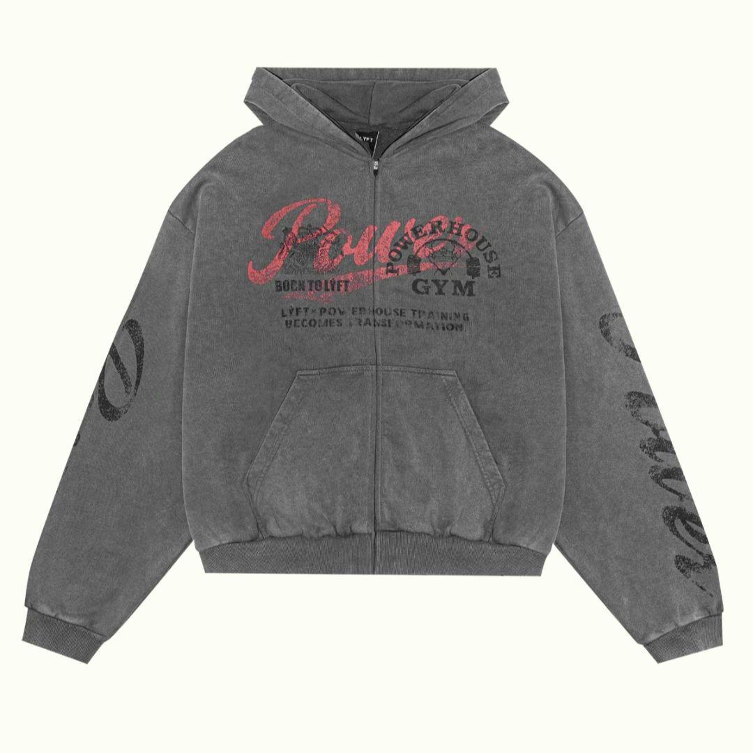 LYFT × Power House Gym パーカー Mサイズ　グレー