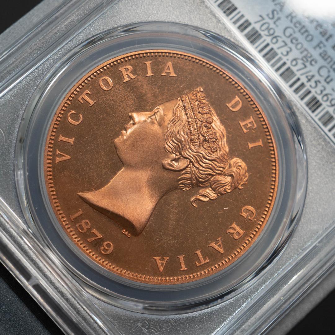 1879 イギリス ヴィクトリア PCGS PR67 INAレトロ クラウン銅貨