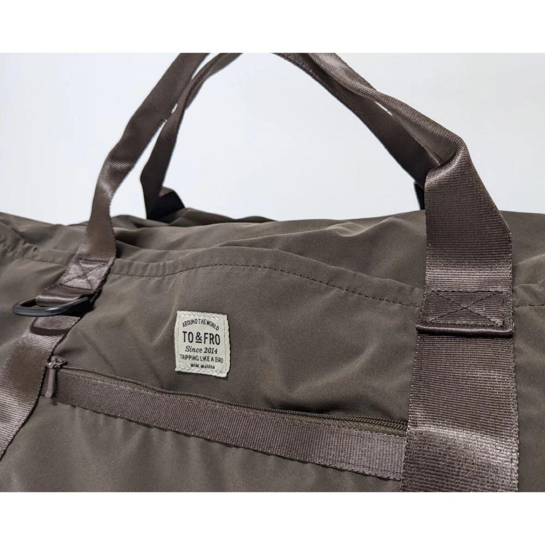 TO & FRO ダークブラウン ボストンバッグ