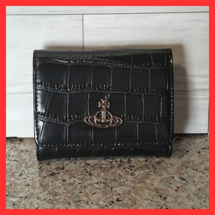 【新品未使用】ヴィヴィアンウエストウッド三つ折り財布　843VW591　ブラック