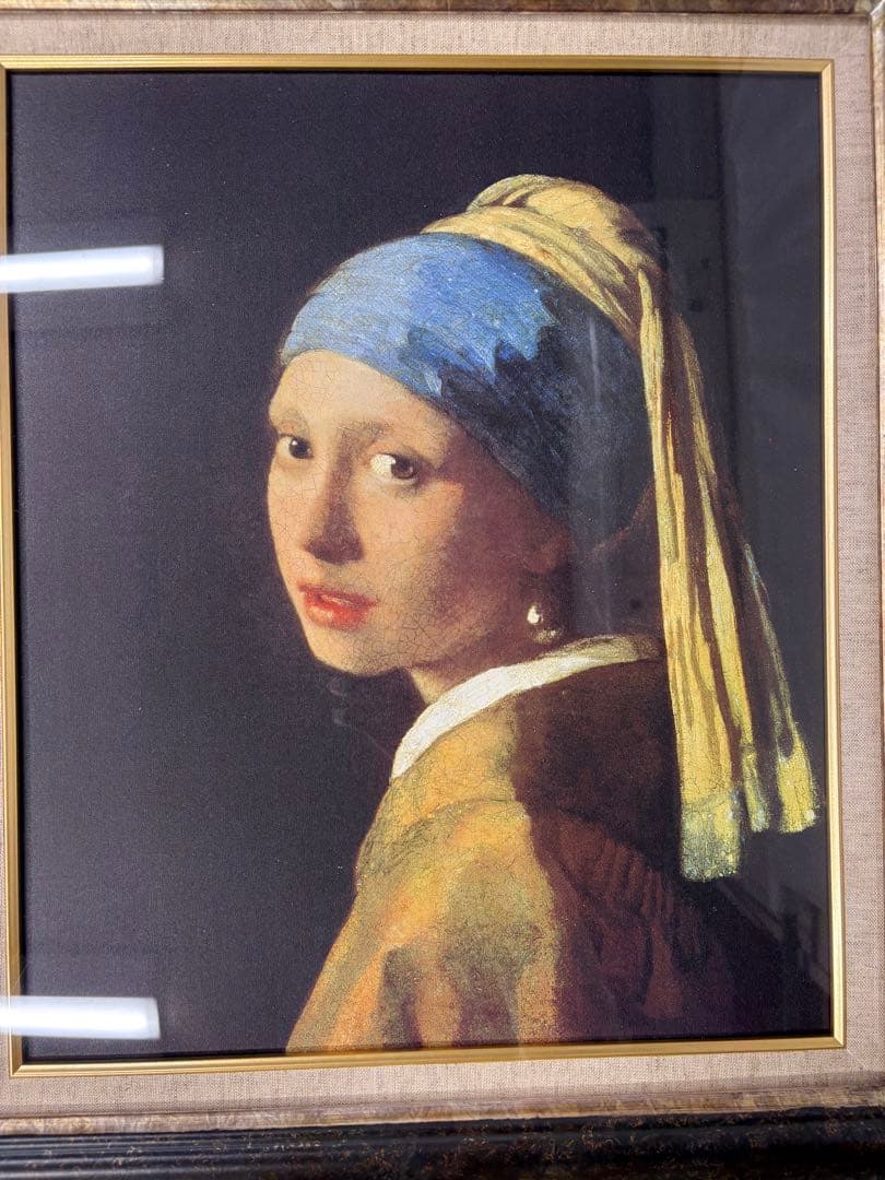 フェルメール　真珠の耳飾りの少女　青いターバンの少女　絵画　西洋絵画　印刷