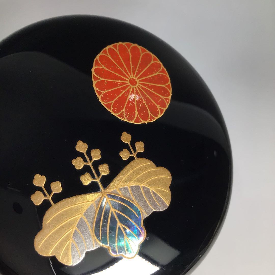 Ｍ９３０　棗　『中川秀甫作』『黒漆塗』『高台寺蒔絵』『中棗』　共箱　茶道具