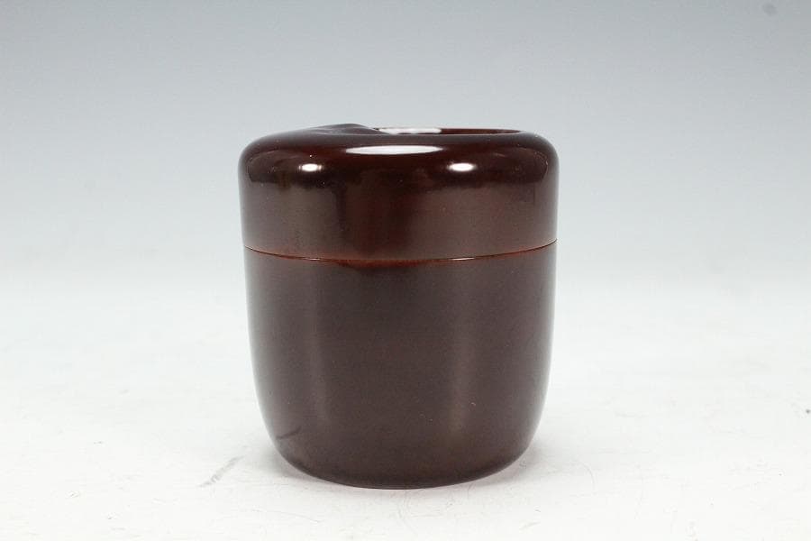 茶道具 竹材 内縁 松竹梅蒔絵 棗 平安 鈴木光入作 共箱 美品K-LC713