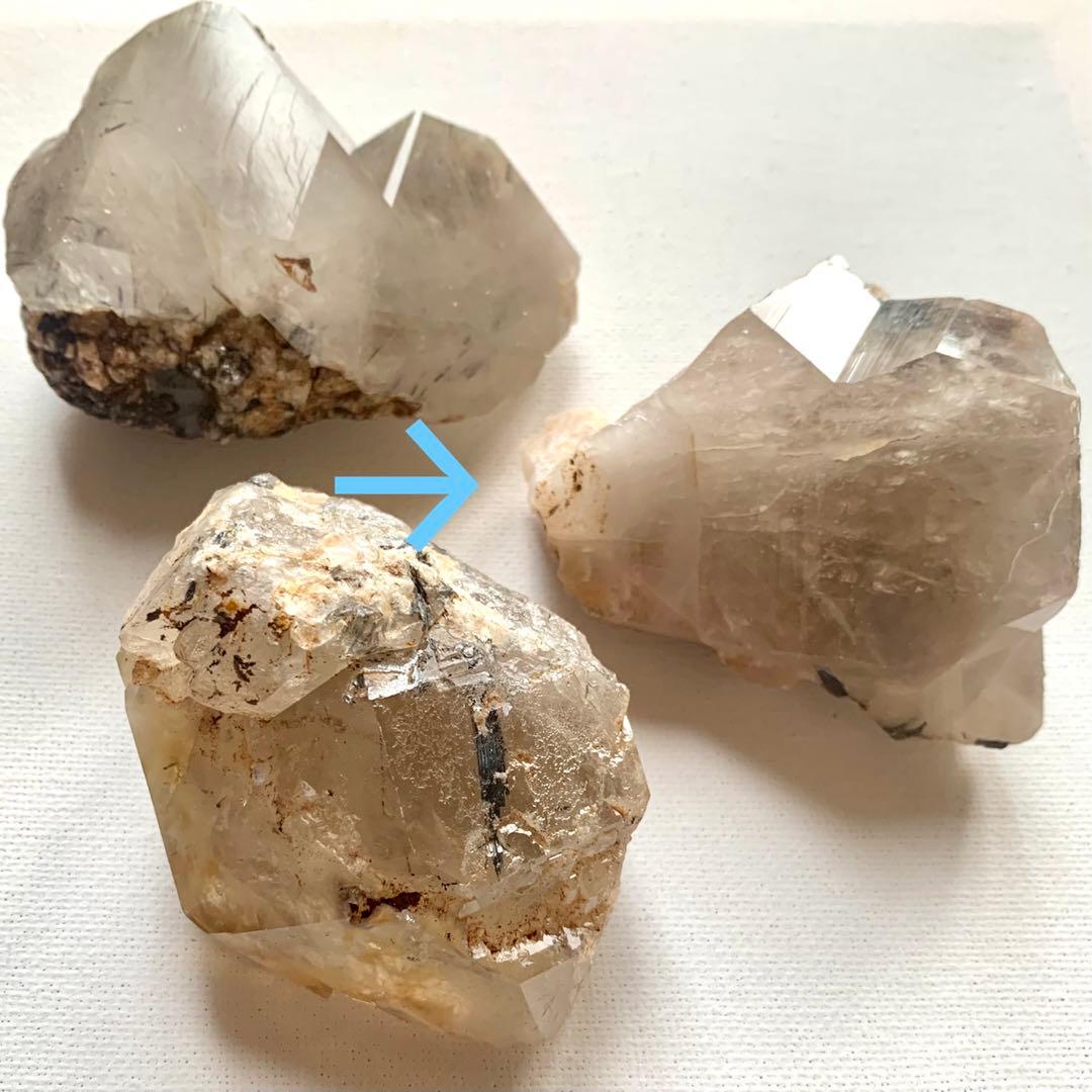 シン・ザギマウンテンクォーツ65/ブラウンファントム/艶々/黒針入り/巨大/自立