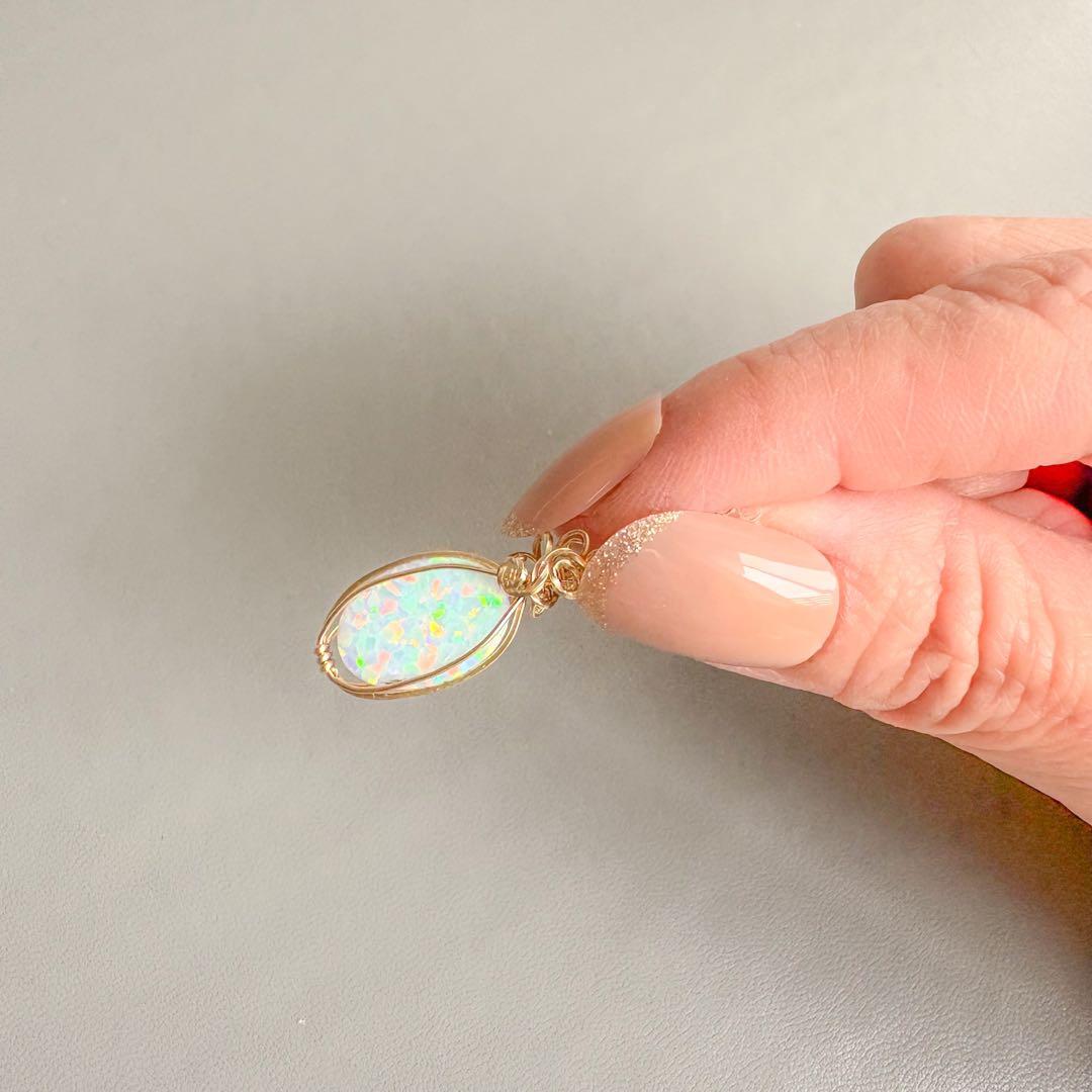 ngoma フリーサイズリング、京都オパール14kgfトップ、チェーン