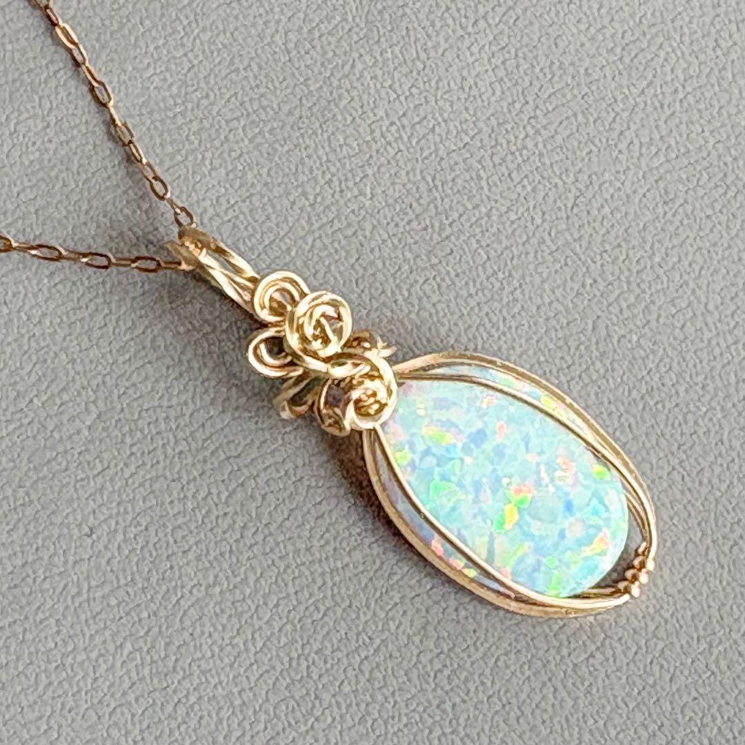 ngoma フリーサイズリング、京都オパール14kgfトップ、チェーン