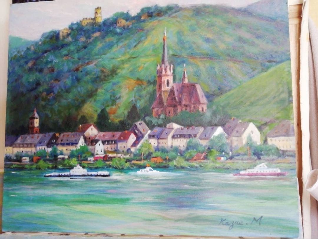絵画「ライン川下り」F8号