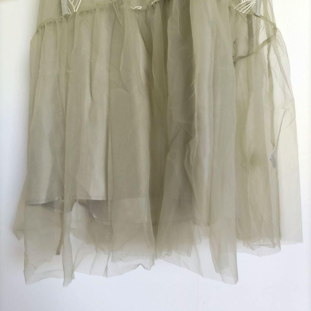 【Dorry Doll / niana】 リボン刺繍 ギャザードレス 結婚式 M