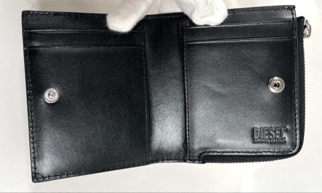 美品 DIESEL ディーゼル 二つ折り財布 ケース カードケース 箱付き