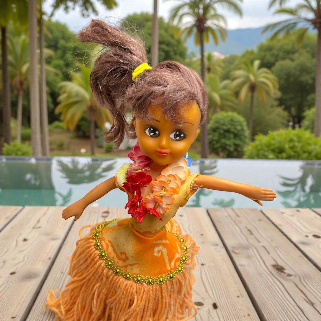 骨董アンティーク ソフビ ヴィンテージ セクシー フラガール人形 2体 レトロ