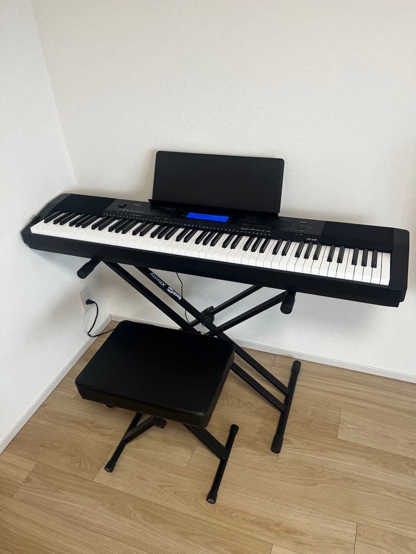 CASIO 88鍵キーボード CDP-240RBK スタンド・椅子付き