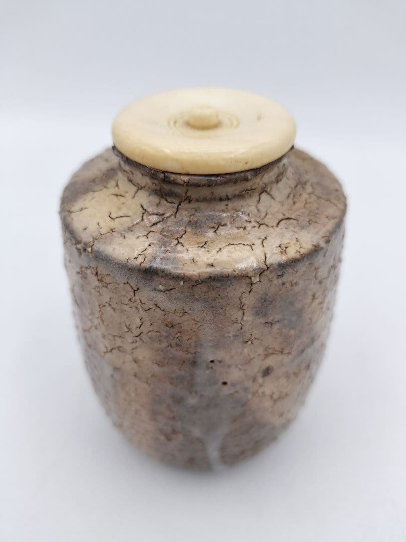 a980 茶入 萩 金子宗楓 利休間道 木箱 古物 茶道具