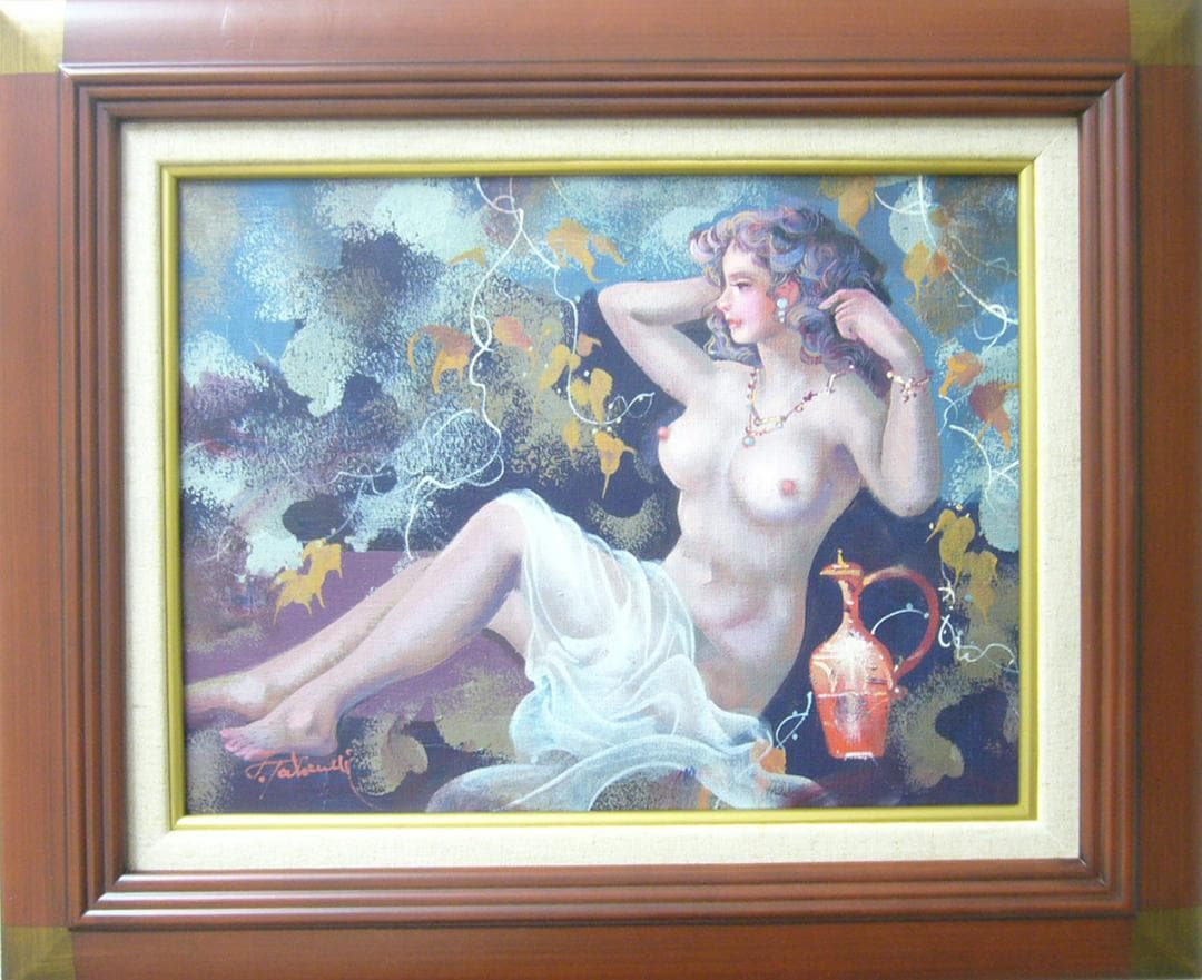 絵画  油絵  竹内敏彦  肉筆油絵 人物画  裸婦 F6