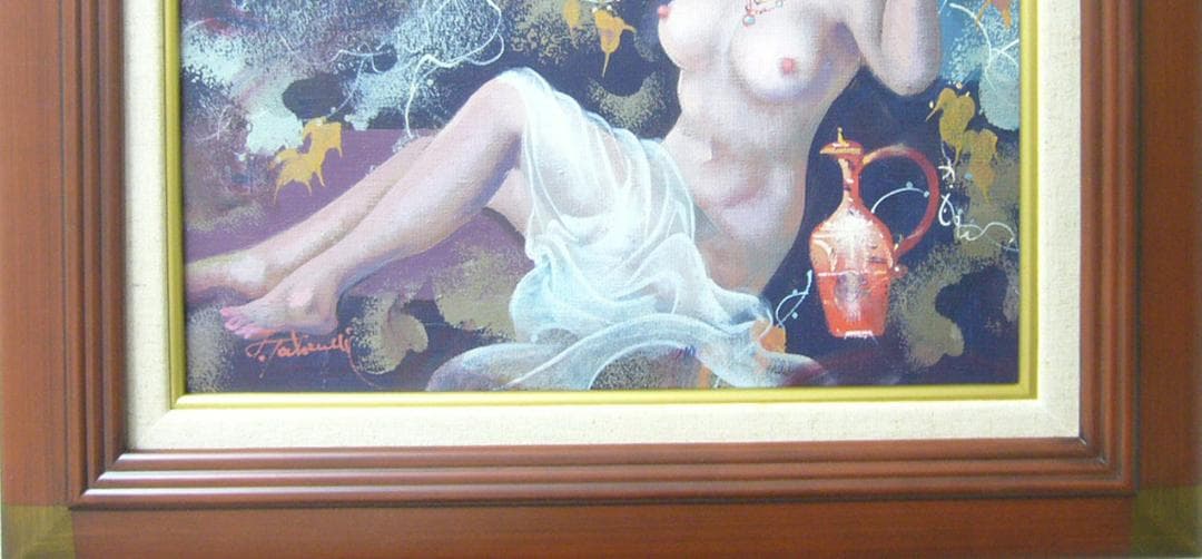 絵画  油絵  竹内敏彦  肉筆油絵 人物画  裸婦 F6