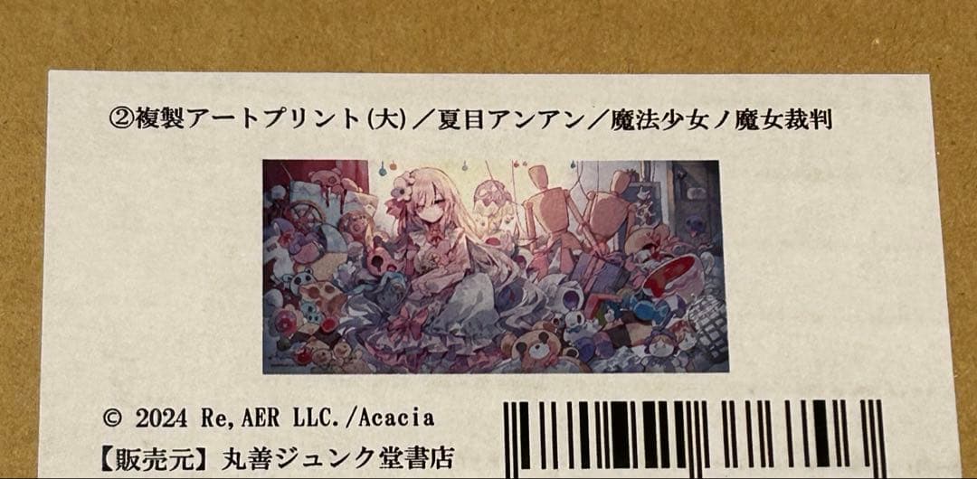 魔法少女ノ魔女裁判　複製処刑展　アートプリント　夏目アンアン　まのさば