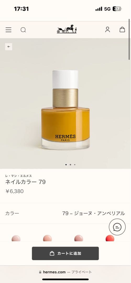 エルメス ネイルカラー 80・49・79・30