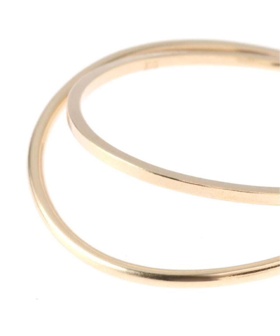 ご*ま様 週末限定値下げ！Lilas ユルカーブ2ラインリングK10 11号