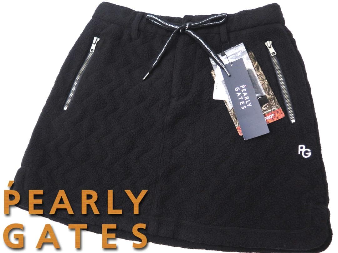 新品● パーリーゲイツ ●ポーラテック使用　キルトボア 3Dスカート　濃紺/M