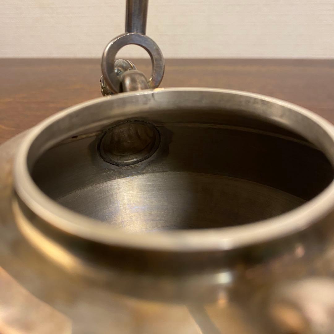 鈴木長ニ斎 純銀獣口湯沸 茶道具 煎茶道具