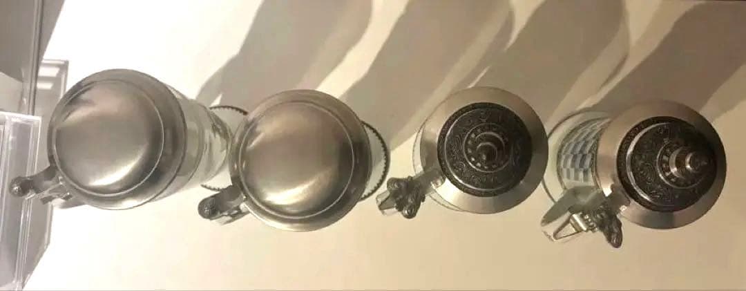 陶器製ビールジョッキ 4点セット