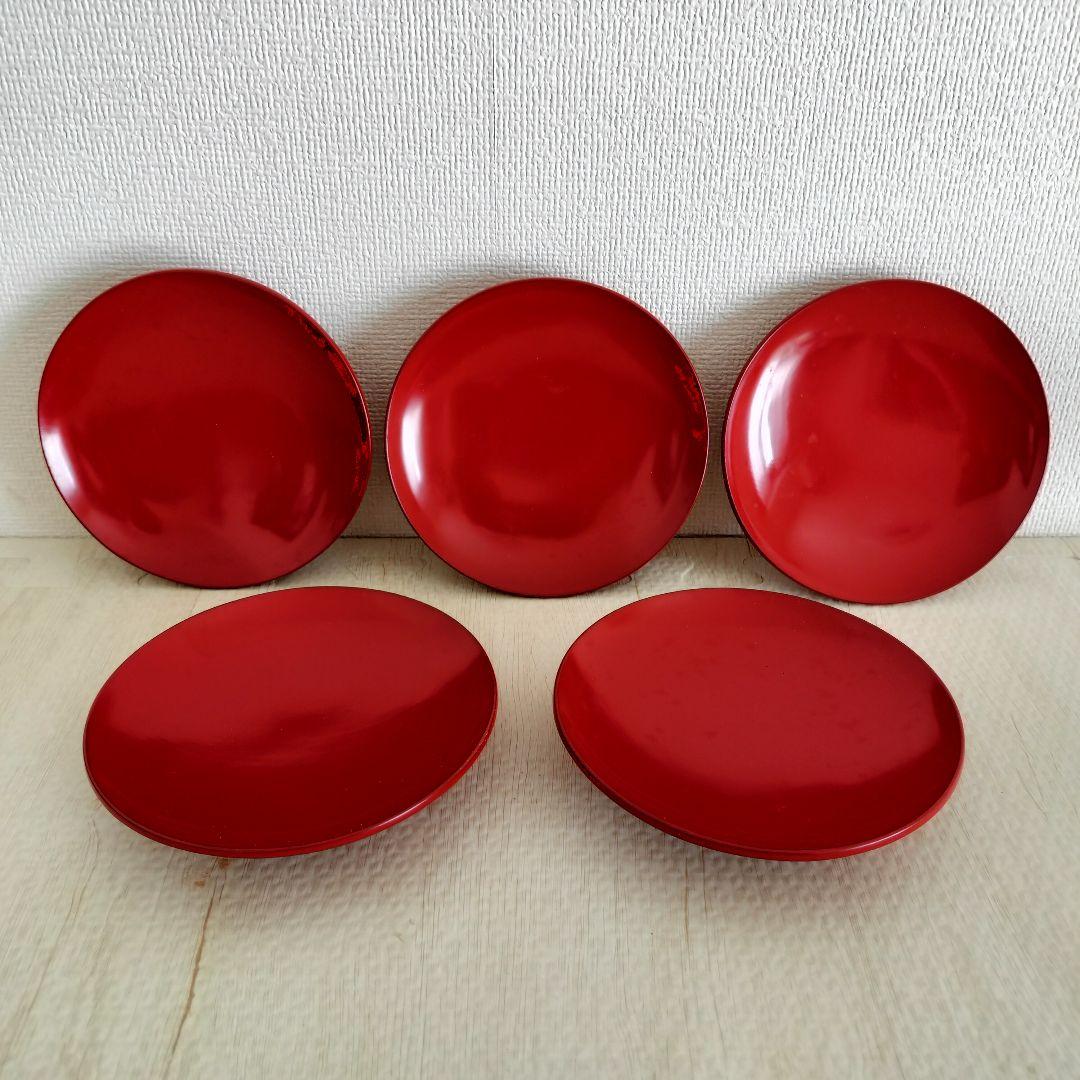 お値下げしました、5枚組　釻盃　塗師　中村宗哲作　共箱