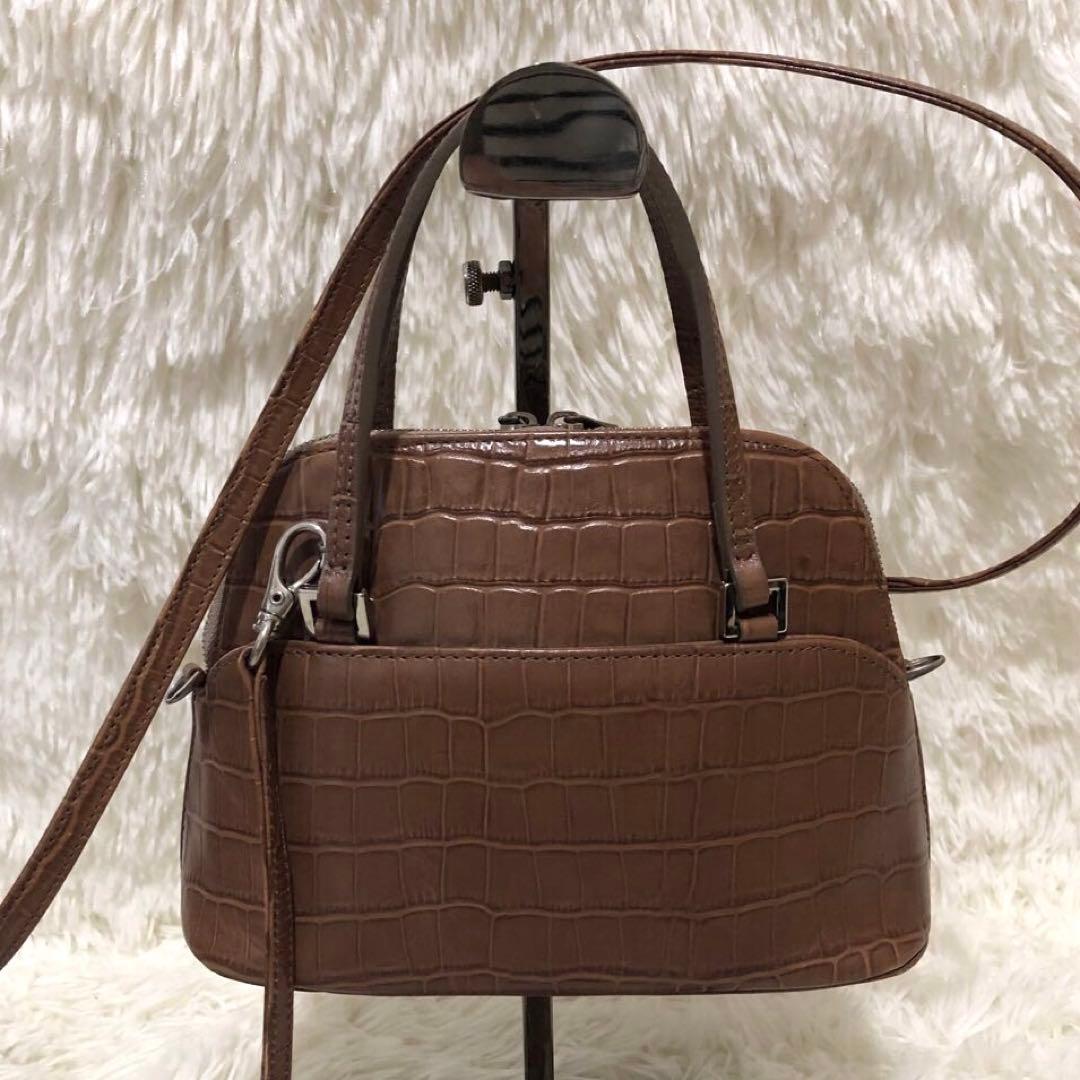 未使用級✨フォクシー レザー　2way ショルダーバッグ ポシェット