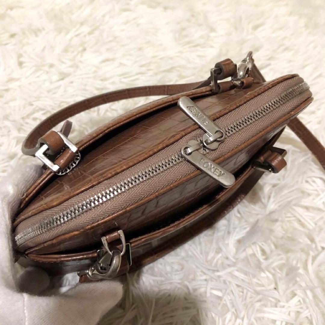 未使用級✨フォクシー レザー　2way ショルダーバッグ ポシェット