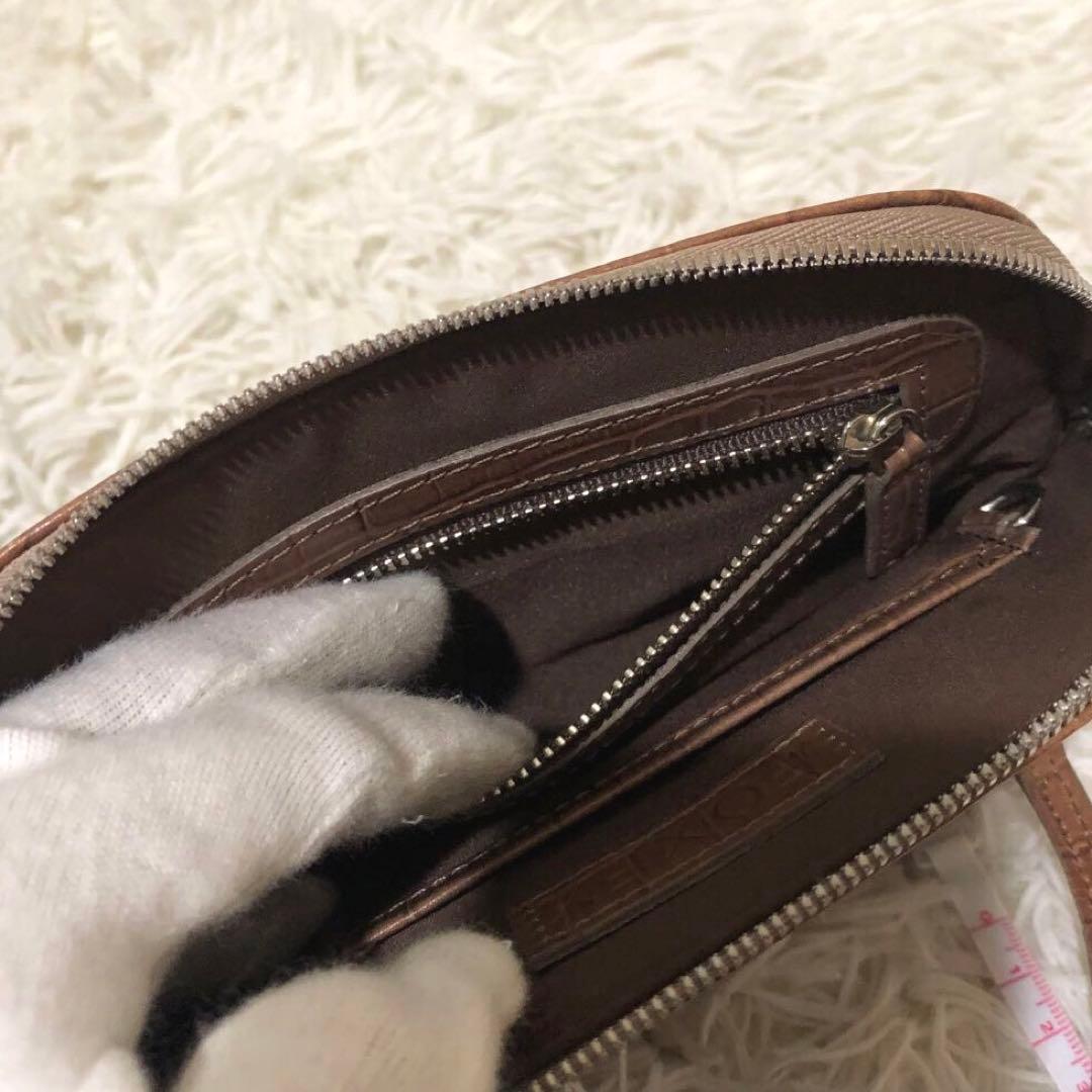 未使用級✨フォクシー レザー　2way ショルダーバッグ ポシェット