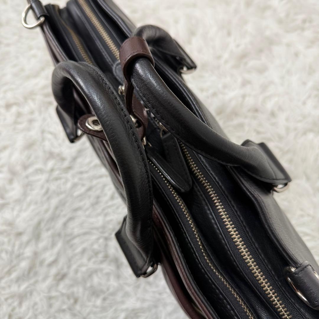 COMPLEX GARDENS ビジネスバッグ 牛革 2層式 2way 大容量