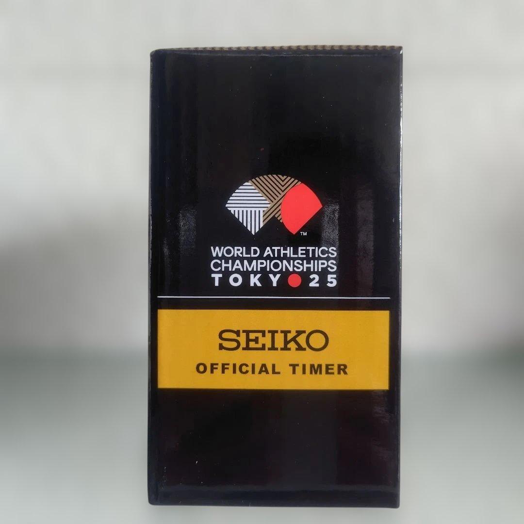 セイコー ミニスポーツタイマー　 世界陸上2025ピンバッチ　 SQ823G