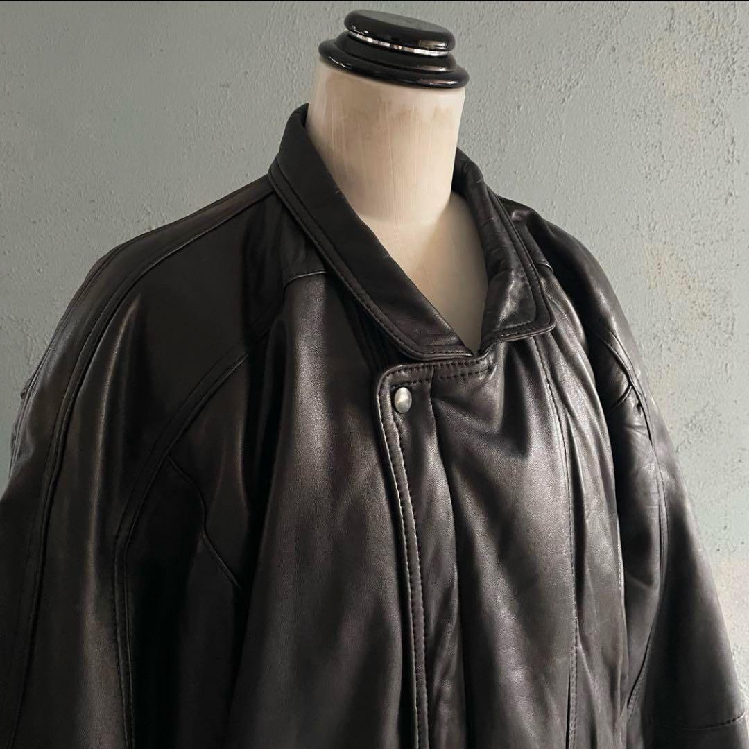 vintage leather jacket 本革レザージャケット　シルエット◎