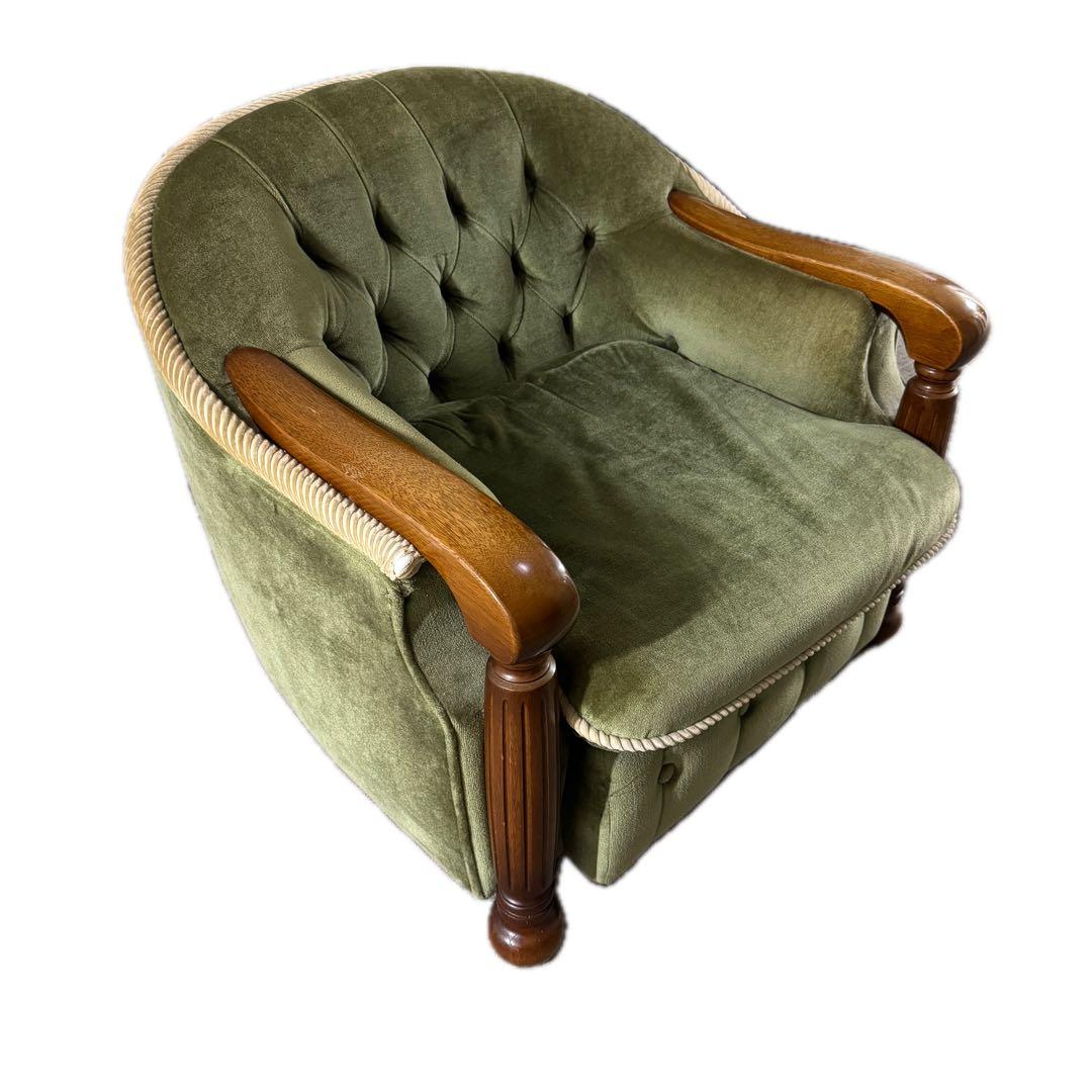 「美品」　高級品　送料込み　ナガノインテリア工業　1人がけソファ