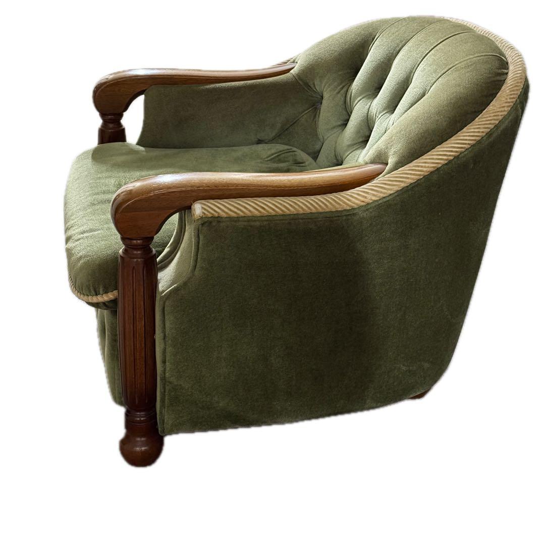 「美品」　高級品　送料込み　ナガノインテリア工業　1人がけソファ