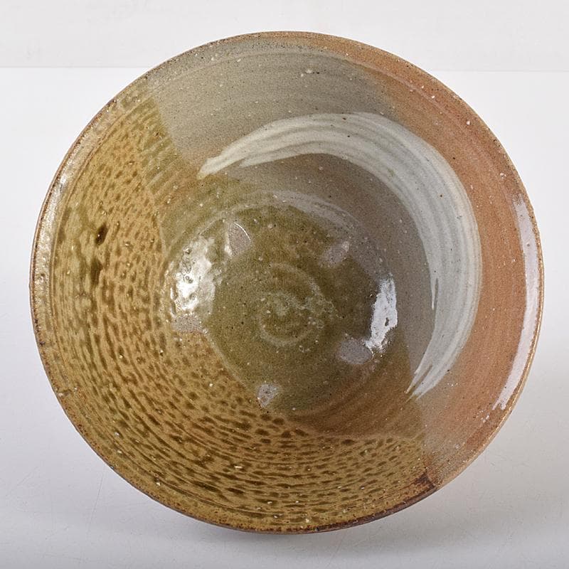 伊羅保　刷毛目茶碗　銘「二人静」　堀内宗心（兼中斎）極め箱　V　R7648