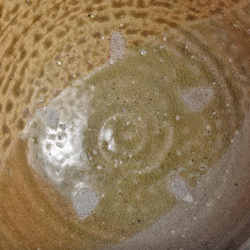 伊羅保　刷毛目茶碗　銘「二人静」　堀内宗心（兼中斎）極め箱　V　R7648