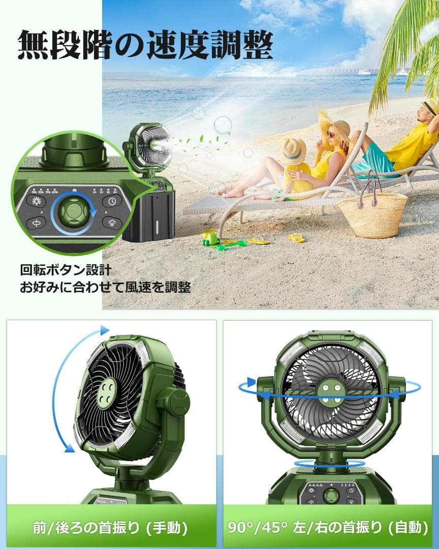 最大55時間連続使用✨ミストファン扇風機✨ミスト扇風機 サーキュレーター