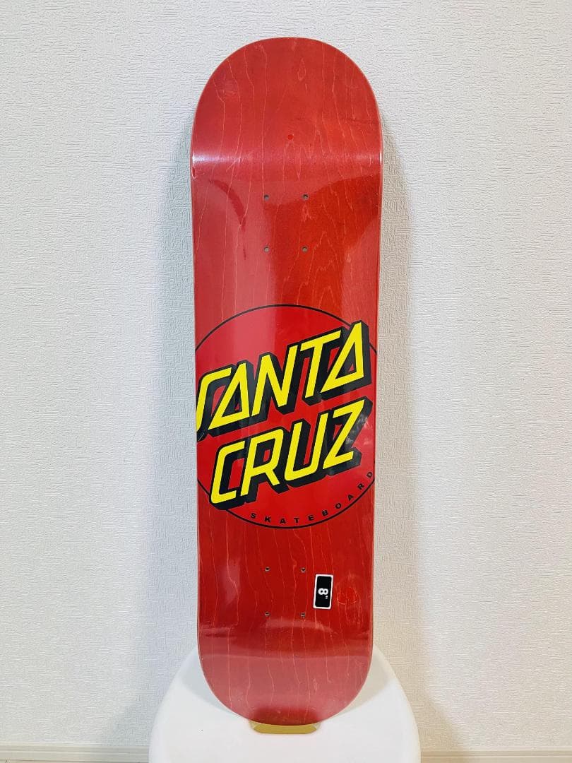 台湾製無地黒デッキテープ付き SANTACRUZ　サンタクルーズ8.0デッキ
