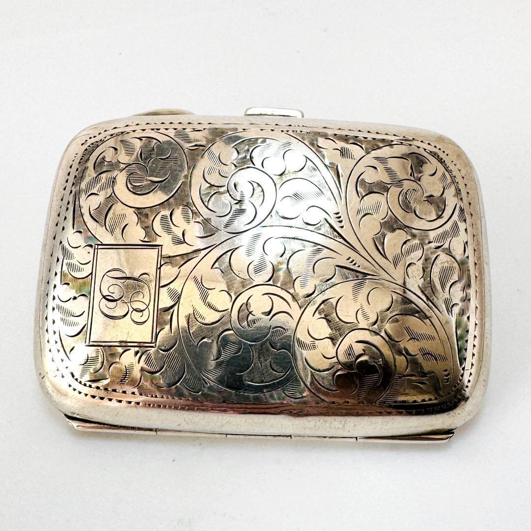 1850年代 英国 純銀製 ケース イギリス 925 バーミンガム ライオン