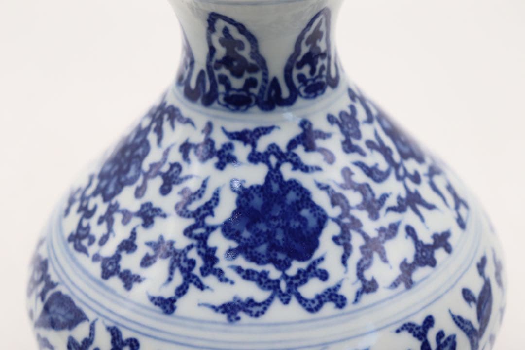 中国　染付　瓶　大清雍正年製　送料込み1223