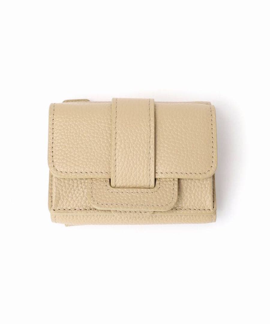 tov トーヴ　IENA別注　ベージュ レザー 三つ折り財布