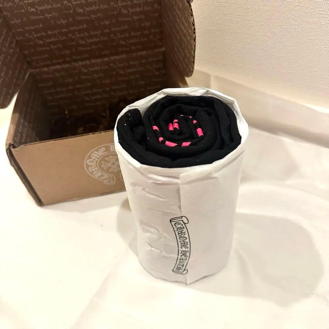 【新品正規品】CHROME HEARTS 長袖Tシャツ　ブラック　ピンク 美品