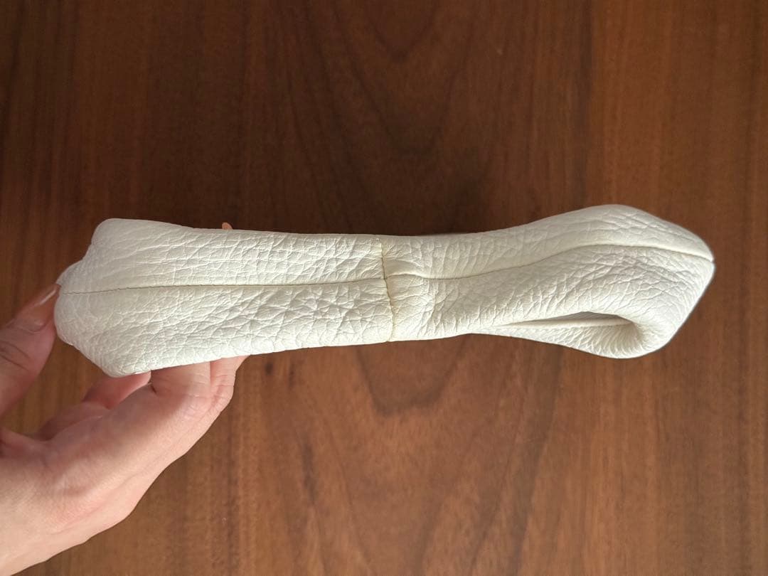 Aeta ホワイトレザーハンドバッグ　DA58 ONE SHOULDER：S