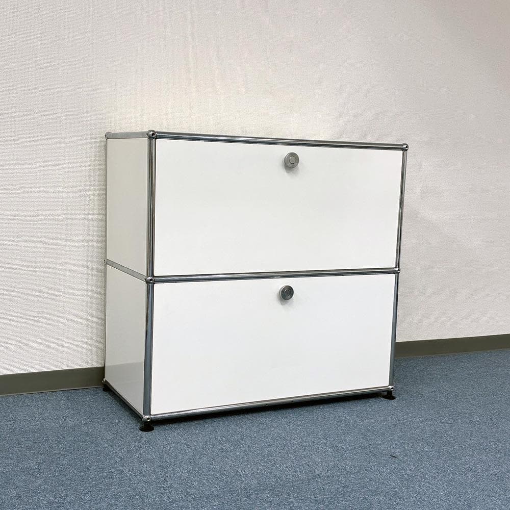 中古 USMハラー｜リビング・サイドボード 1列2段 ピュアホワイト