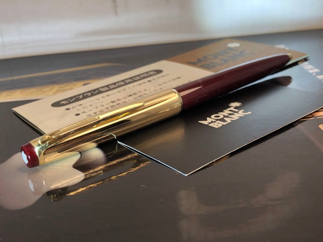 美品⭐️金運を呼ぶ！⭐️ロールゴールド総金張りキャップ&ボルドーNo78⭐️モンブラン