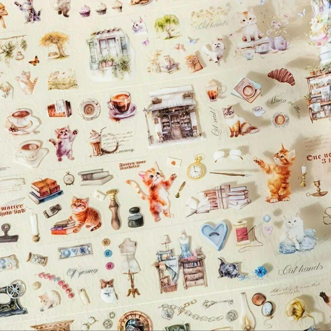 コラージュ　PETテープ　箱入りステッカー10点