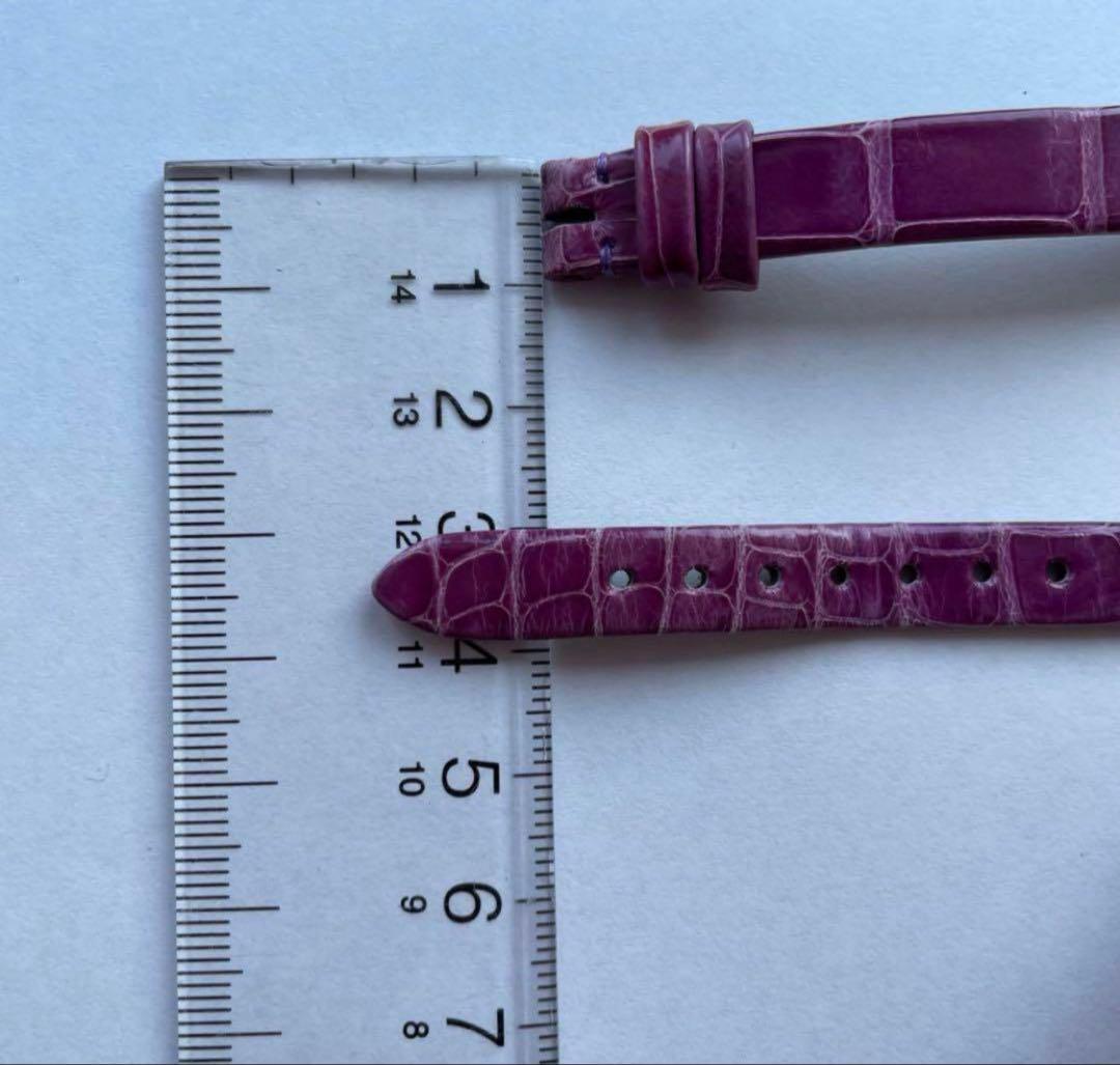 Tamaミニべニュワール　クロコ　純正　ベルト　紫　Cartier 時計
