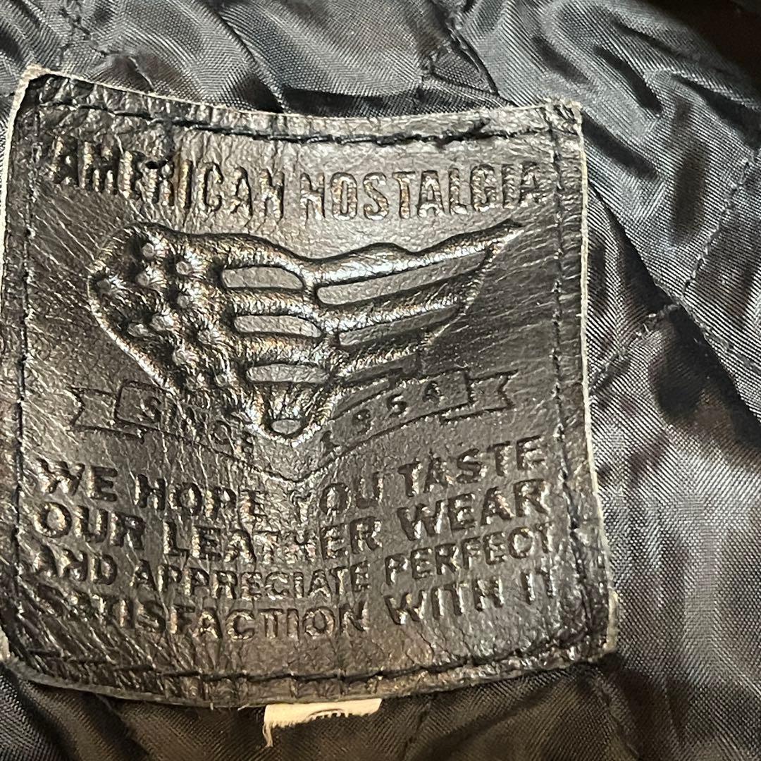 AMERICAN NOSTALGIA シングルライダースジャケット　本革