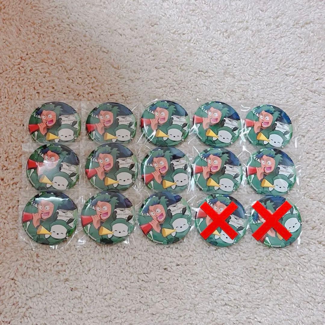 忍たま乱太郎　サンリオ　amocafe 缶バッジ 七松　15点　忍たま